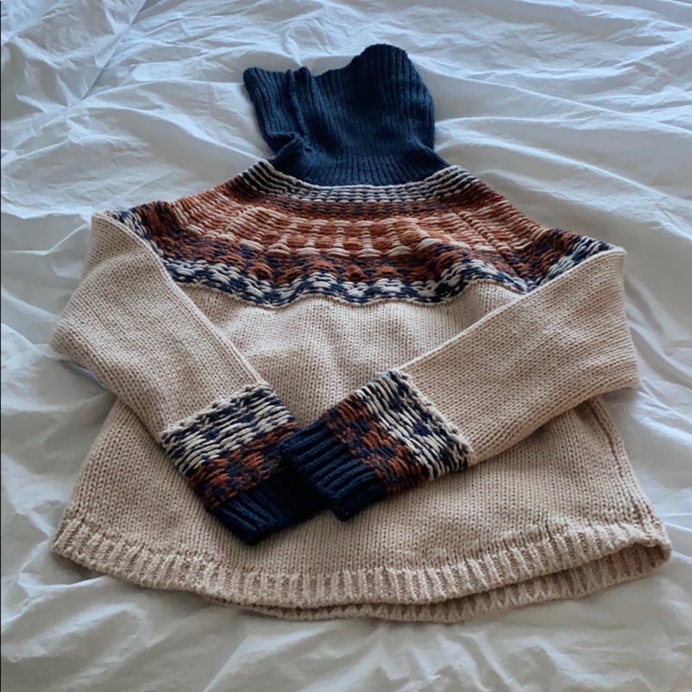 Madewell Brookdale Fair Isle Turtleneck Sweater